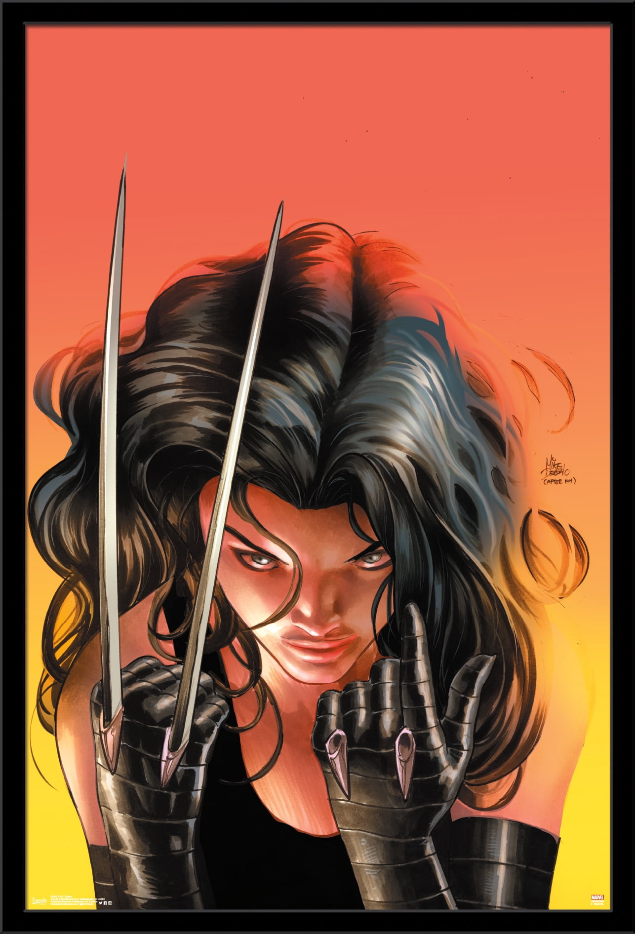 Marvel Comics - X-23 - Claws Wall Poster, 22.375" x 34", Framed