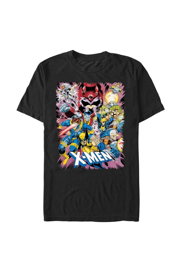 Mens Marvel: X-Men '97 Jump Out Comic Poster T Shirt