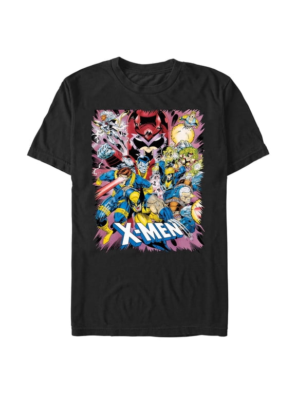 Mens Marvel: X-Men '97 Jump Out Comic Poster T Shirt