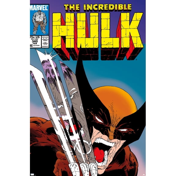 Marvel Comics X-Men - Wolverine Incredible Hulk #340 Wall Poster, 14.725" x 22.375"