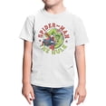 thumbnail image 1 of Marvel Comics Hulk Smash Spider-man Circle Youth T Shirt (White, XS-XL), 1 of 4