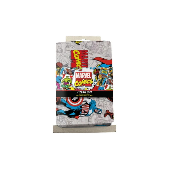 Camelot Cotton Precut Superimposed Marvel Chtr 4pc