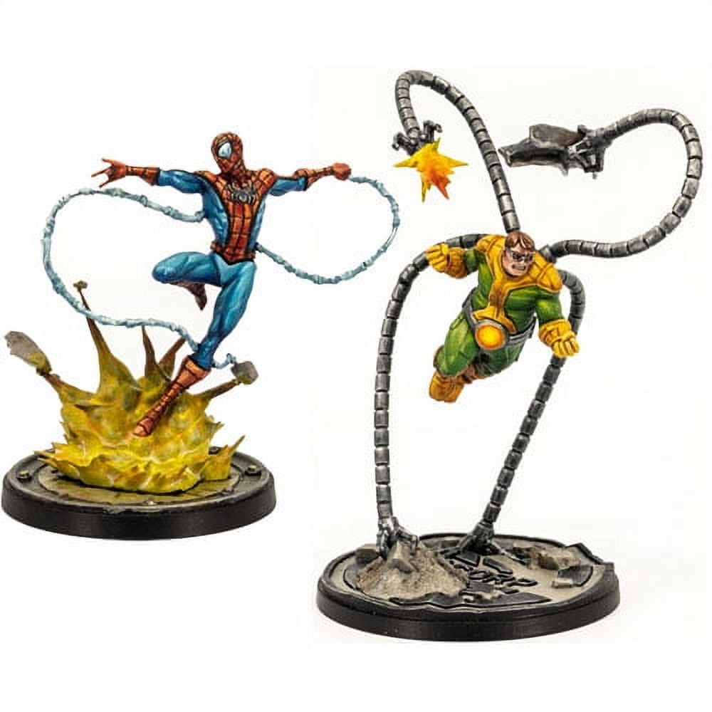 Painéis rivais do Asmodee Marvel Crisis Protocol: Spider-Man vs Doctor  Octopus Board Game em inglês