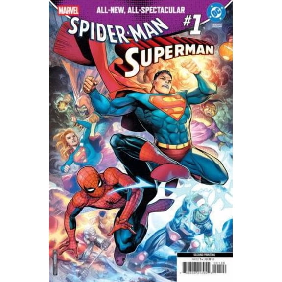 Marvel/DC Spider-Man/Superman #1 Jim Cheung 2nd Printing Variant Marvel Comics Comic Book