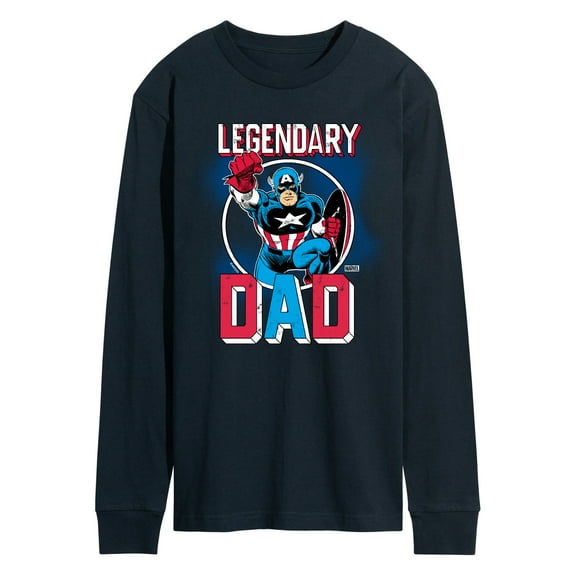 Marvel - Dad Captain America - Men's Long Sleeve Tee