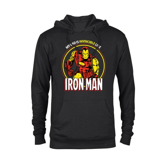 Marvel Dad Is Invincible Like Iron Man Father's Day - Pullover Hoodie for Adults - Customized-Black