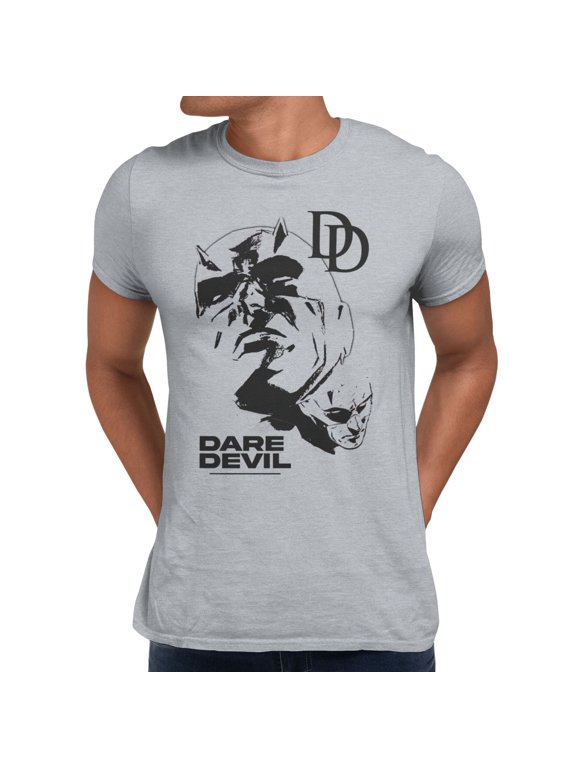 Daredevil Big Face Silhouette Men's T Shirt (Sport Grey, S-XXXL)