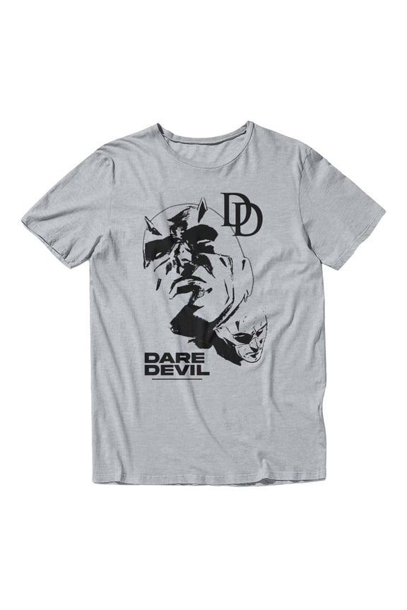 Daredevil Big Face Silhouette Men's T Shirt (Sport Grey, S-XXXL)