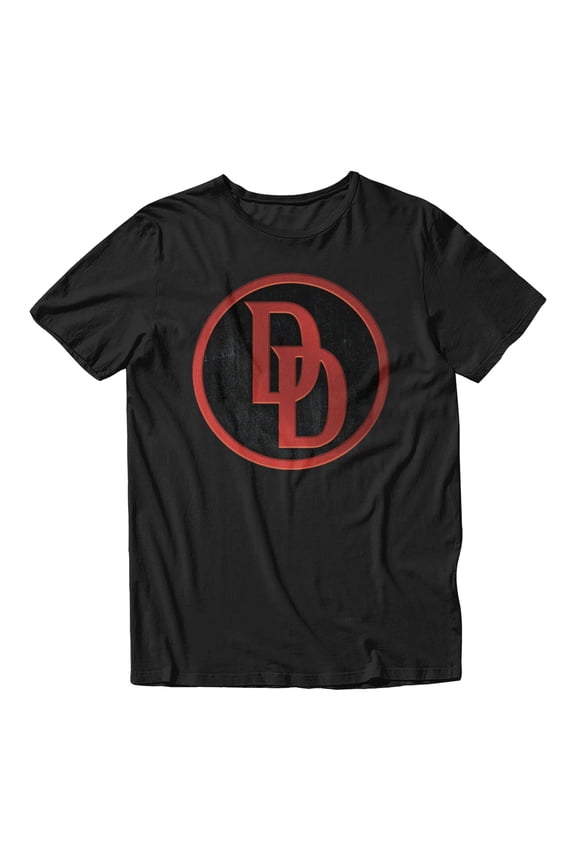 Daredevil Born Again DD Emblem Gritty Distressed Men's T Shirt (Black, S-XXXL)