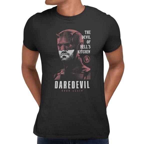 Marvel Daredevil Born Again Hells Kitchen Devil Men's T-Shirt (Black, S-3XL)