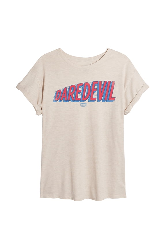 - Daredevil Logo Tonal Washed - Women's Oversized Graphic T-Shirt