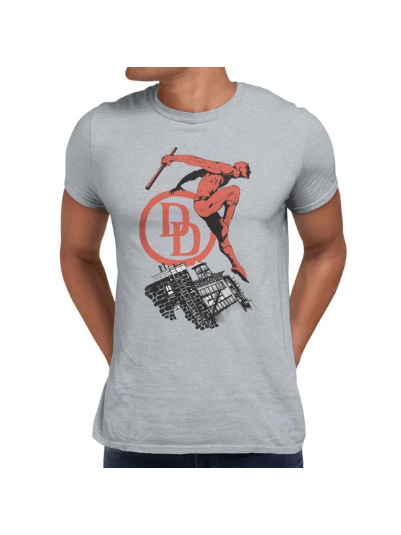 Daredevil Matt Murdock City Action Retro Men's T Shirt (Sport Grey, S-XXXL)