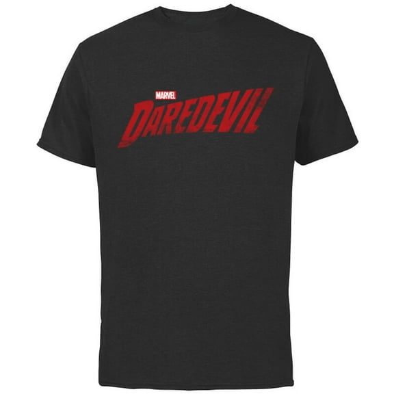 Marvel Daredevil Series Logo - Short Sleeve Cotton T-Shirt for Adults - Customized-Black