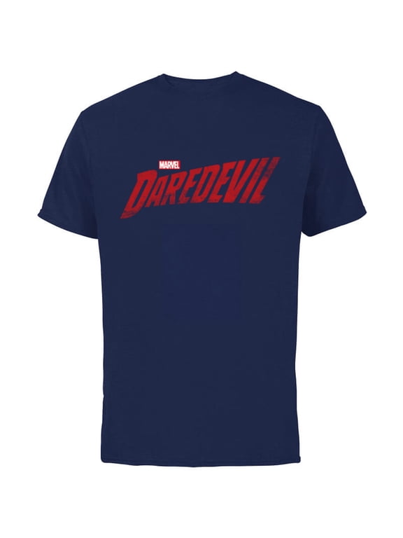 Daredevil Series Logo - Short Sleeve Cotton T-Shirt for Adults - Customized-Navy