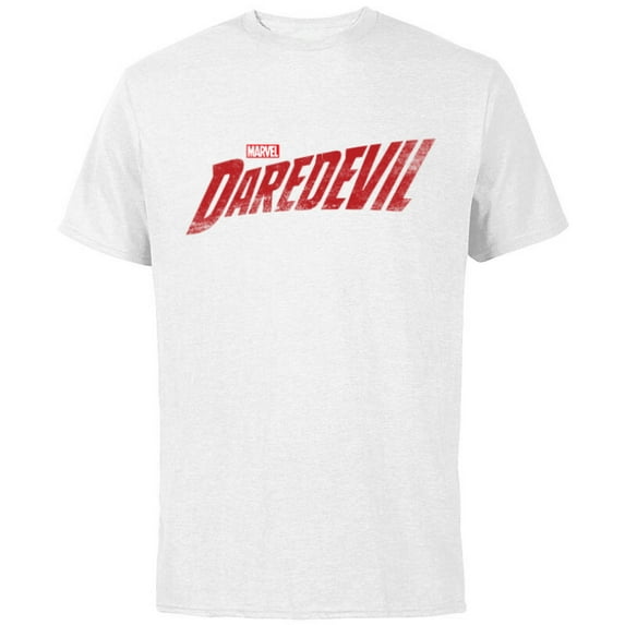 Marvel Daredevil Series Logo - Short Sleeve Cotton T-Shirt for Adults - Customized-White