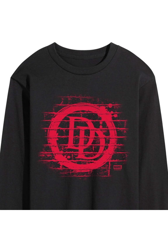 - Daredevil Spray Logo - Men's Long Sleeve Graphic T-Shirt