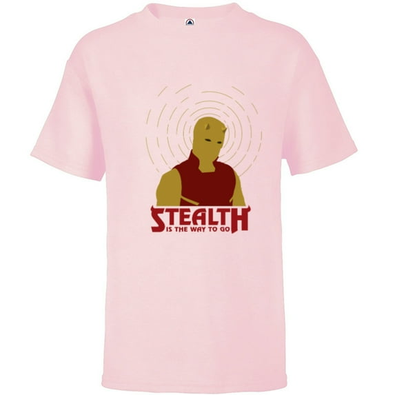 Marvel Daredevil Stealth is the Way to Go She-Hulk Disney+ - Short Sleeve T-Shirt for Kids - Customized-Soft Pink