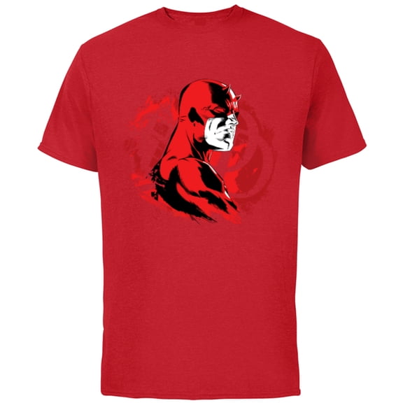 Marvel Daredevil Super Hero Comic Art City and DD Symbol - Short Sleeve Cotton T-Shirt for Adults - Customized-Red