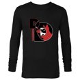 thumbnail image 1 of Marvel Daredevil Super Hero Comic Art Face in DD Symbol - Long Sleeve T-Shirt for Men - Customized-Black, 1 of 5