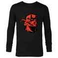 thumbnail image 1 of Marvel Daredevil Super Hero Comic Art Red & Black Face Raw - Long Sleeve T-Shirt for Men - Customized-Black, 1 of 5