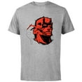 thumbnail image 1 of Marvel Daredevil Super Hero Comic Art Red & Black Face Raw - Short Sleeve Cotton T-Shirt for Adults - Customized-Athletic Heather, 1 of 5