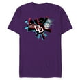 thumbnail image 1 of Marvel Daredevil Super Hero Comic Art Streak DD Logo 3 Faces - Short Sleeve Blended T-Shirt for Adults - Customized-Purple, 1 of 5