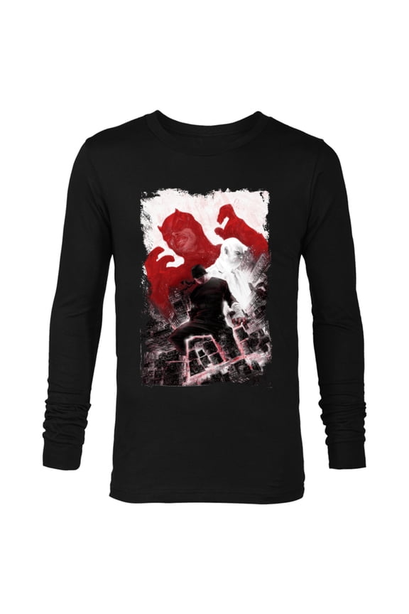 Daredevil and Kingpin - Long Sleeve T-Shirt for Men - Customized-Black