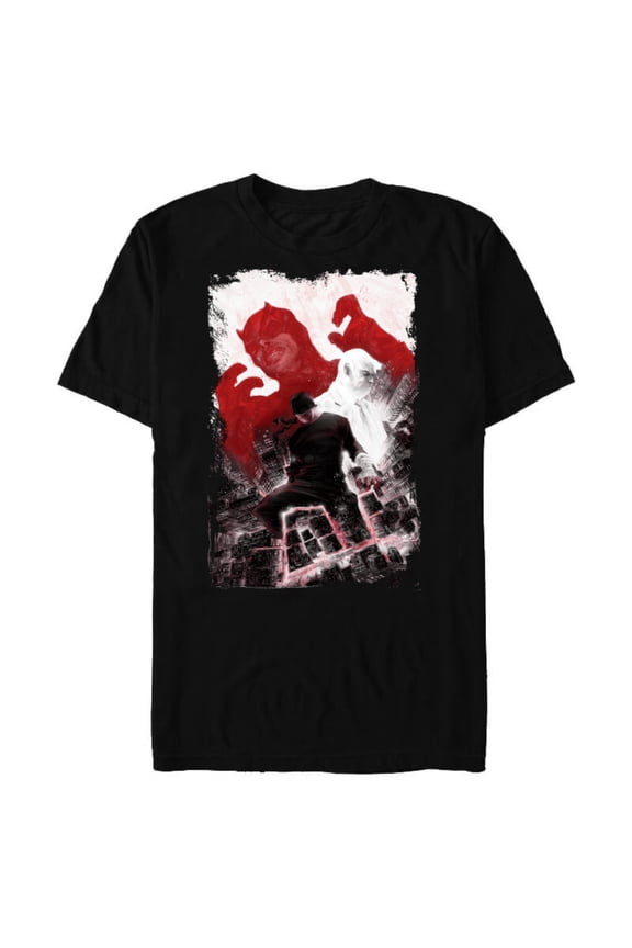 Daredevil and Kingpin - Short Sleeve Blended T-Shirt for Adults - Customized-Black