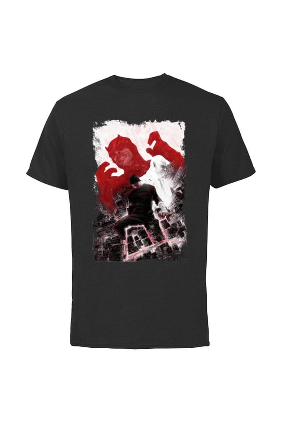 Daredevil and Kingpin - Short Sleeve Cotton T-Shirt for Adults - Customized-Black