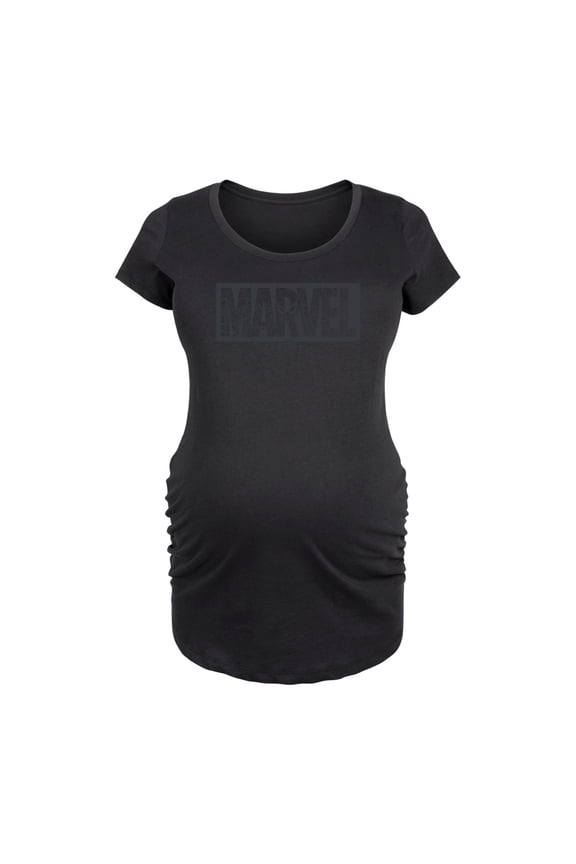 - Dark Grey Monochromatic Logo - Maternity Scoop Neck Graphic T-Shirt