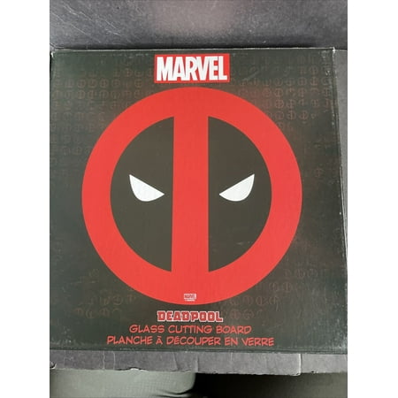 Marvel Dead Pool Round Tempered Glass 12” Cutting Board