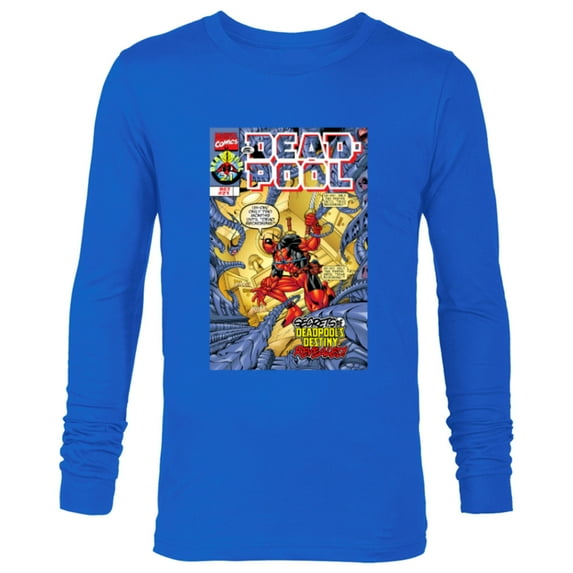 Marvel Deadpool #21 Dead Reckoning 1998 Comic Cover - Long Sleeve T-Shirt for Men - Customized-Navy