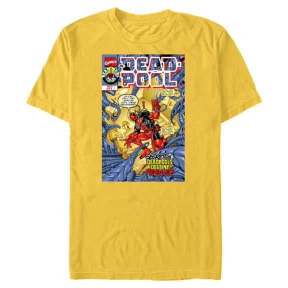 Marvel Deadpool #21 Dead Reckoning 1998 Comic Cover - Short Sleeve Blended T-Shirt for Adults - Customized-Yellow