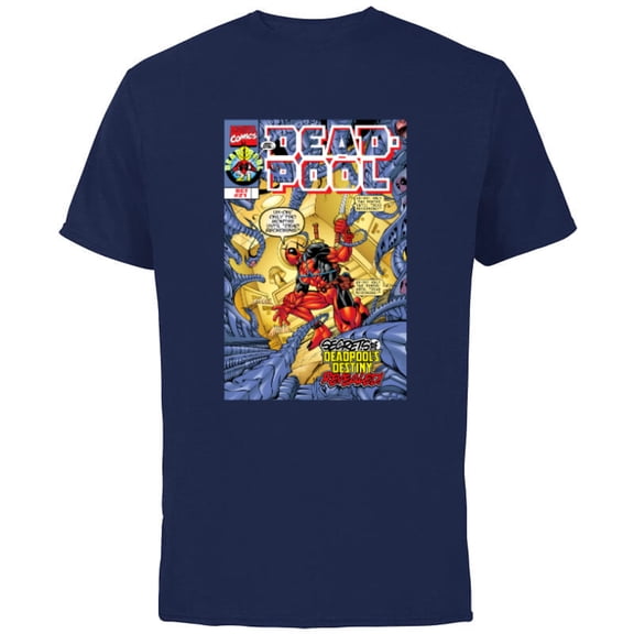 Marvel Deadpool #21 Dead Reckoning 1998 Comic Cover - Short Sleeve Cotton T-Shirt for Adults - Customized-Navy