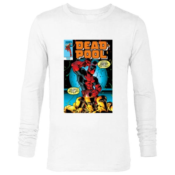 Marvel Deadpool #26 AIM Drums 1999 Classic Comic Cover - Long Sleeve T-Shirt for Men - Customized-White