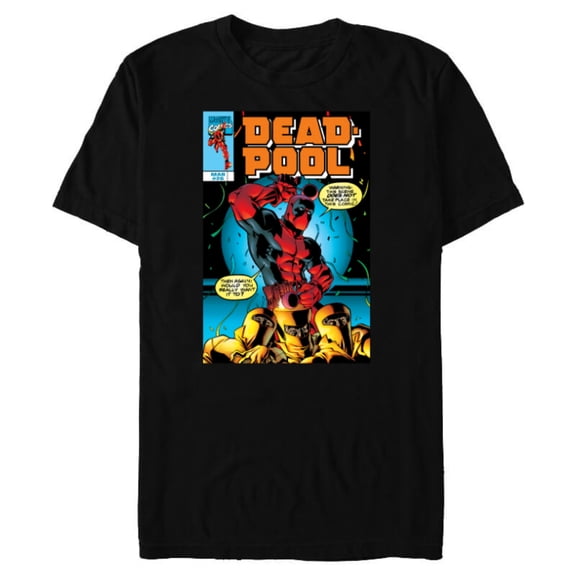 Marvel Deadpool #26 AIM Drums 1999 Classic Comic Cover - Short Sleeve Blended T-Shirt for Adults - Customized-Black