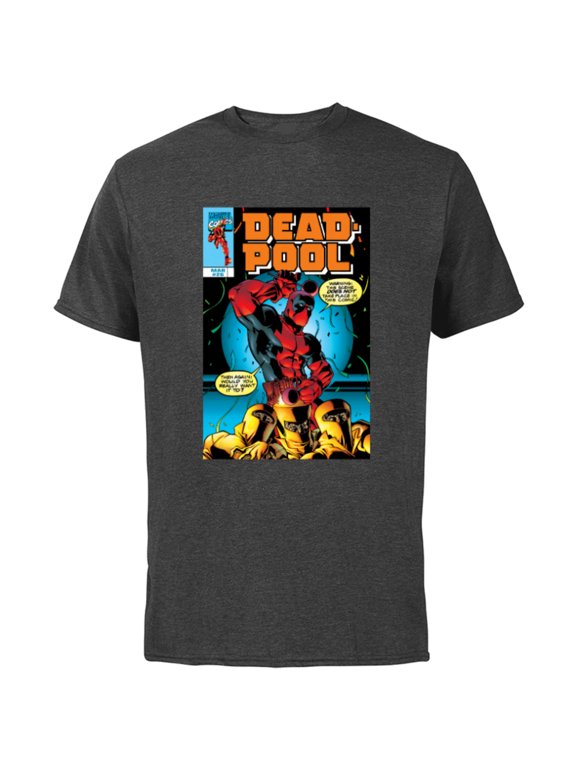 Deadpool #26 AIM Drums 1999 Classic Comic Cover - Short Sleeve Cotton T-Shirt for Adults - Customized-Charcoal
