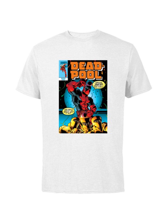 Deadpool #26 AIM Drums 1999 Classic Comic Cover - Short Sleeve Cotton T-Shirt for Adults - Customized-White