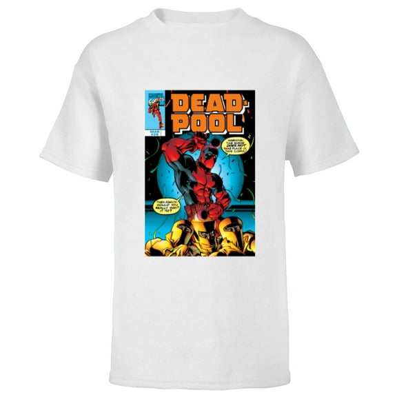 Marvel Deadpool #26 AIM Drums 1999 Classic Comic Cover - Short Sleeve T-Shirt for Kids - Customized-White