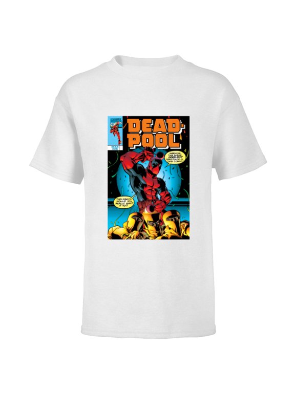 Deadpool #26 AIM Drums 1999 Classic Comic Cover - Short Sleeve T-Shirt for Kids - Customized-White