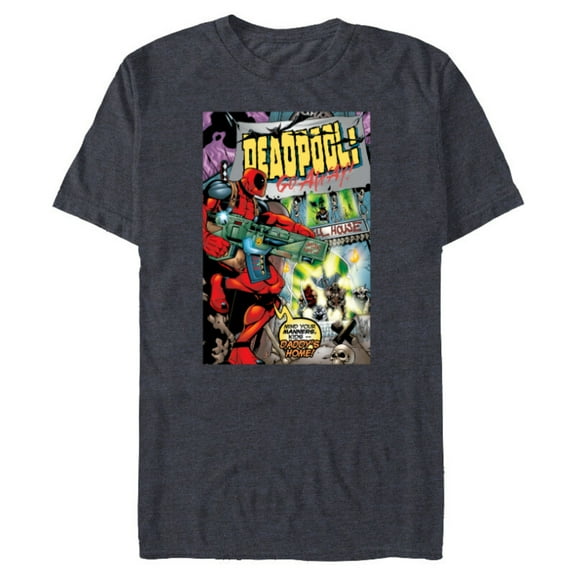 Marvel Deadpool #30 Go Away Daddy’s Home 1999 Comic Cover - Short Sleeve Blended T-Shirt for Adults - Customized-Navy Heather
