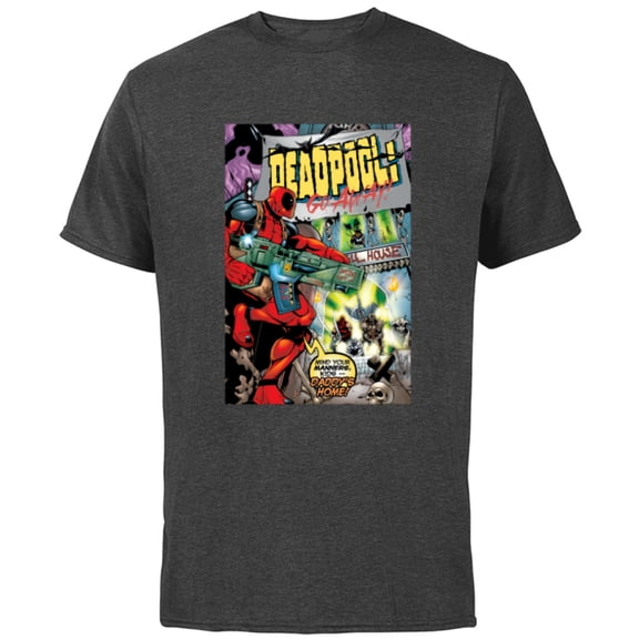 Marvel Deadpool #30 Go Away Daddy’s Home 1999 Comic Cover - Short Sleeve Cotton T-Shirt for Adults - Customized-Charcoal
