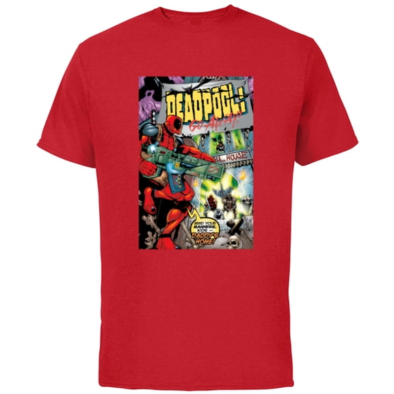 Marvel Deadpool #30 Go Away Daddy’s Home 1999 Comic Cover - Short Sleeve Cotton T-Shirt for Adults - Customized-Red