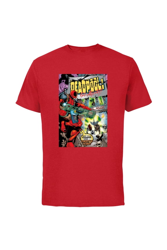 Deadpool #30 Go Away Daddy’s Home 1999 Comic Cover - Short Sleeve Cotton T-Shirt for Adults - Customized-Red