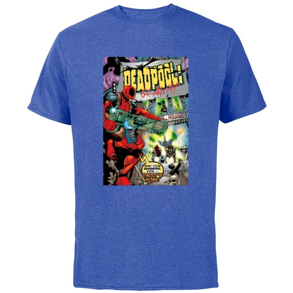 Marvel Deadpool #30 Go Away Daddy’s Home 1999 Comic Cover - Short Sleeve Cotton T-Shirt for Adults - Customized-Royal Heather