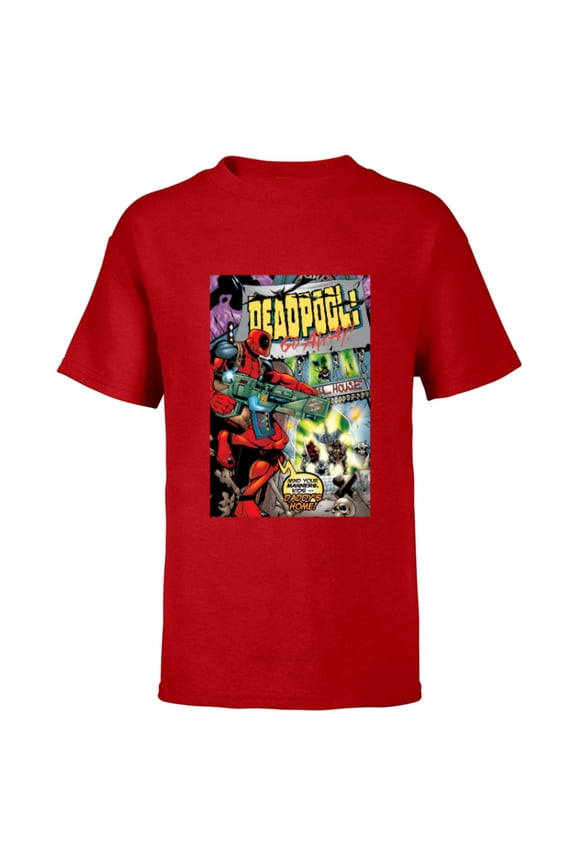 Deadpool #30 Go Away Daddy’s Home 1999 Comic Cover - Short Sleeve T-Shirt for Kids - Customized-Red