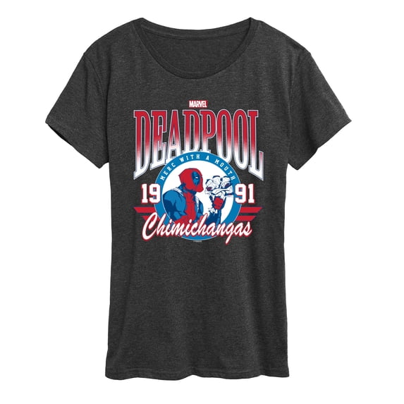 Marvel - Athletic Deadpool Women's Short Sleeve Graphic T-Shirt