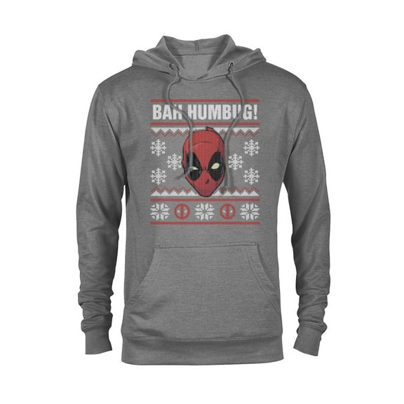 Marvel Deadpool Bah Humbug Holiday - Pullover Hoodie for Adults - Customized-Athletic Heather