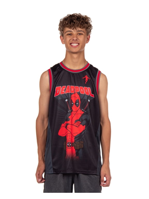 Marvel Deadpool Basketball Jersey Men's Dead Baller Athletic Gym Tank Top