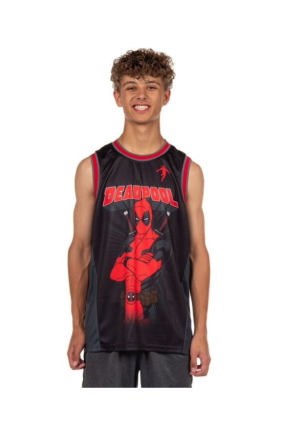 Marvel Deadpool Basketball Jersey Men's Dead Baller Athletic Gym Tank Top